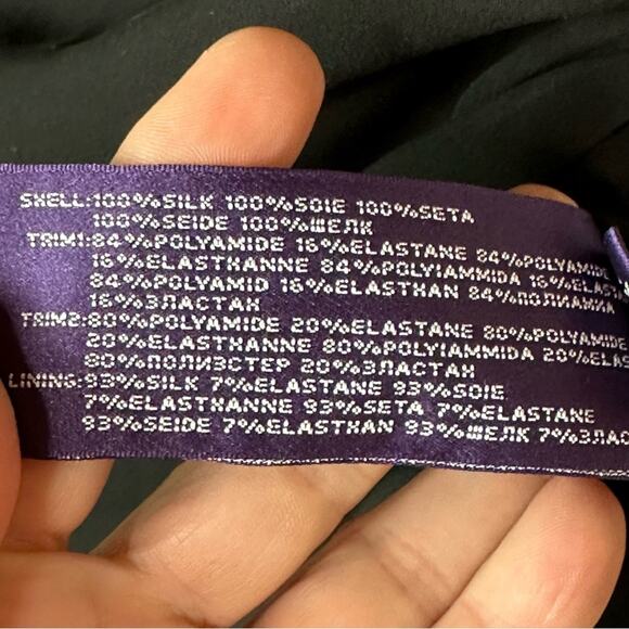 Ralph Lauren Purple Label Luxury Black Cocktail Dress - Picture 13 of 14